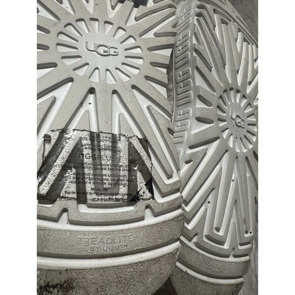 UGG fluffita Shearling Wool Platform Slide Sandals - Picture 6 of 7